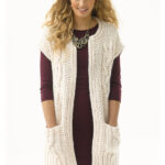 Cabled Topper with Pockets Vest Free Knitting Pattern