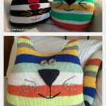 Cat Cushion Free Knitting Pattern