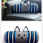 Kitty Bolster Pillow Free Knitting Pattern