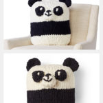 Panda Pillow Free Knitting Pattern