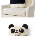Panda Pillow Free Knitting Pattern