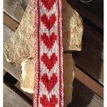Reversible Double Knitting Heart Bookmark Free Knitting Pattern