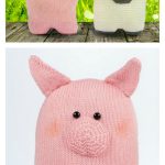 Sheep and Pig Cushions Free Knitting Pattern