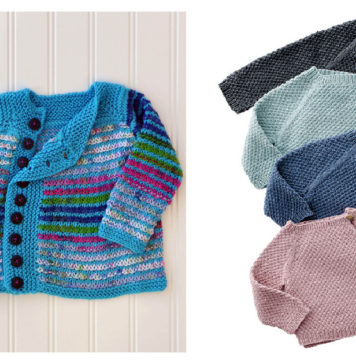 Side Buttons Cardigan Free Knitting Pattern
