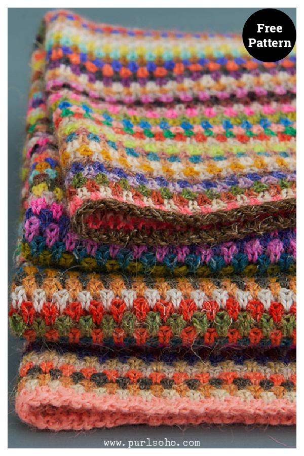 I Am Scrappy Stash Buster Blanket Free Knitting Pattern