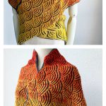 Uroko Brioche Shawl Free Knitting Pattern