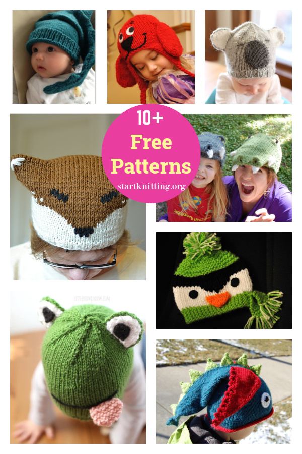 Animal Hat Free Knitting Pattern
