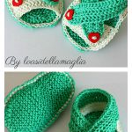 Baby Cross Straps Sandals Knitting Pattern