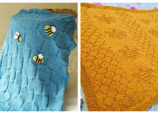 Bee Baby Blanket Knitting Pattern