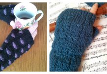 Dandelion Stitch Fingerless Gloves Free Knitting Pattern