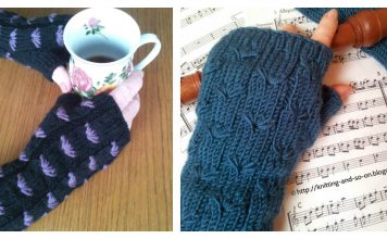 Dandelion Stitch Fingerless Gloves Free Knitting Pattern