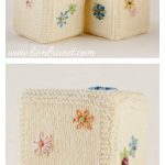 Embroidered Baby Building Block Cube Free Knitting Pattern