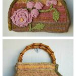 English Garden Felted Carpet Bag Free Knitting Pattern