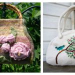 Felted Floral Bag Free Knitting Patterns
