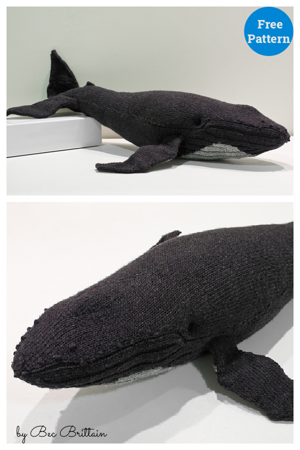 Amigurumi Whale Free Knitting Pattern and Paid