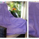 Heart Motif Blanket Free Knitting Pattern