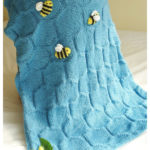 Honeycomb Bee Baby Blanket Knitting Pattern