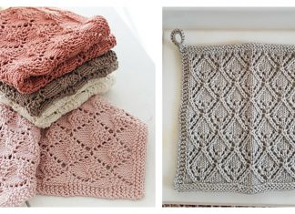 Lace Diamond Dishcloth Free Knitting Pattern