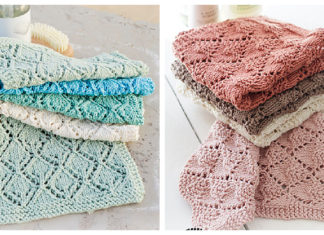 Lace Diamond Dishcloth Free Knitting Pattern