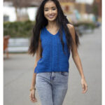Summer Cable Lace Tank Top Free Knitting Pattern