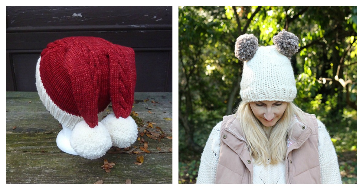 10+ Double Pom Pom Hat Free Knitting Patterns - Page 3 of 3