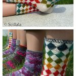 Entrelac Basketcase Socks Free Knitting Pattern