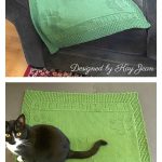 Alpha-cat Blanket Free Knitting Pattern