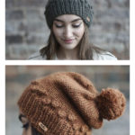 Bobble Crown Beanie Free Knitting Pattern