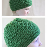 Kids’ Reversible Cocoon Hat Free Knitting Pattern