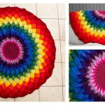 Rainbow Mandala Entrelac Blanket Knitting Pattern