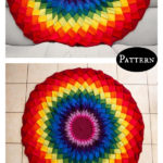 Rainbow Mandala Entrelac Blanket Knitting Pattern