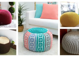 Floor Pouf Free Knitting Pattern and Paid