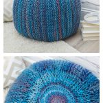 Pop of Color Floor Pouf Free Knitting Pattern