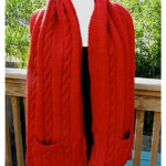 Cabled Pocket Shawl Free Knitting Pattern