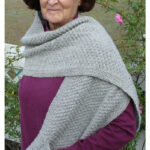 Double Moss Pocket Shawl Free Knitting Pattern