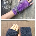 Garter Stitch Fingerless Mitts Free Knitting Pattern