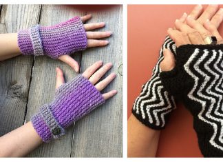 Garter Stitch Fingerless Mitts Free Knitting Pattern