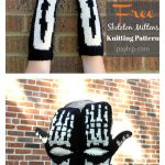 Halloween Skeleton Mittens Free Knitting Pattern
