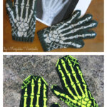 Halloween Skeleton Mittens X-Ray Free Knitting Pattern