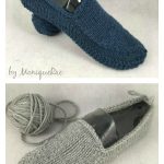 Mens Loafer Slippers Knitting Pattern