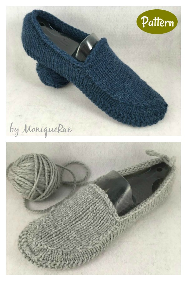 Slippers to Any Size Free Knitting Pattern and Video Tutorial