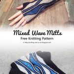 Mixed Wave Mitts Free Knitting Pattern