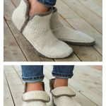 Modern Slippers Knitting Pattern