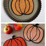 Pumpkin Pot Holder Free Knitting Pattern