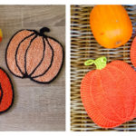 Pumpkin Potholders Free Knitting Pattern