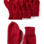 Basic Family Mittens Free Knitting Pattern