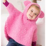 Playful Hooded Poncho Free Knitting Pattern