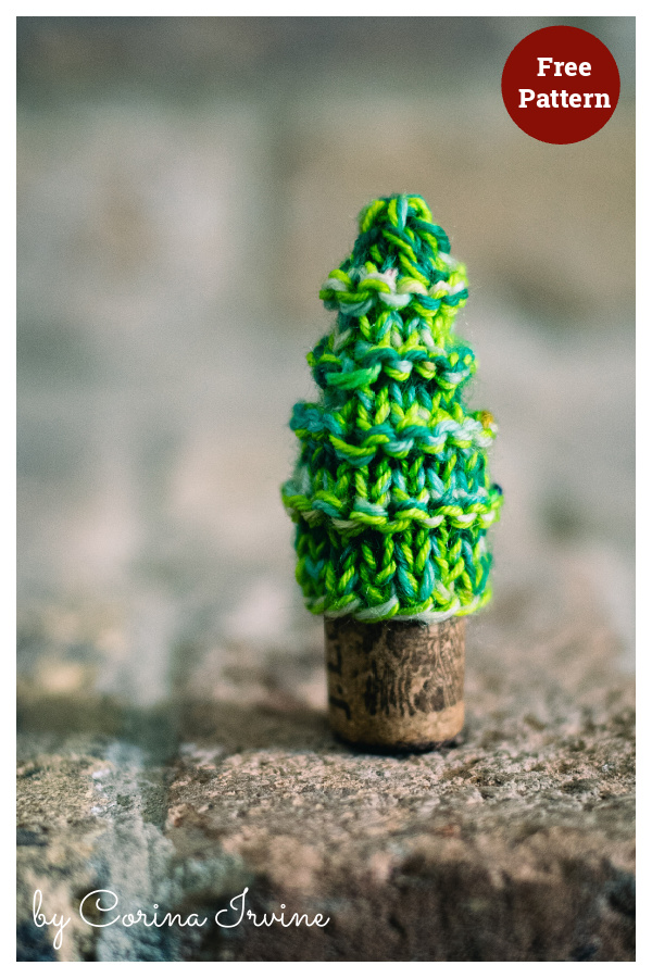 Christmas Cork Trees Free Knitting Pattern