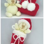 Christmas Bear and Stocking Knitting Pattern