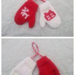 Christmas Mini Mitten Ornament Free Knitting Pattern
